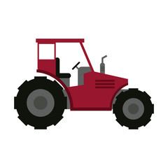 tractor sideview icon image vector illustration design 
