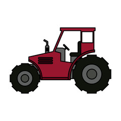 tractor sideview icon image vector illustration design 