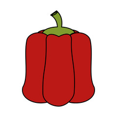 bell pepper vegetable icon image vector illustration design 