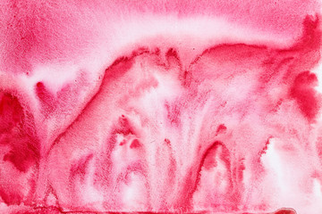 Crimson red watercolor abstract