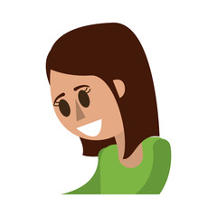 happy woman cartoon icon image vector illustration design 