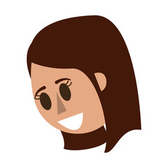 happy woman cartoon icon image vector illustration design 