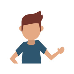man lifting hand  avatar icon image vector illustration design  