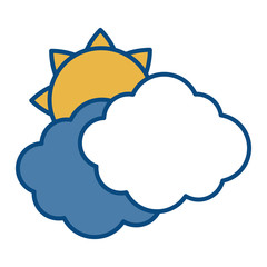 clouds and sun icon