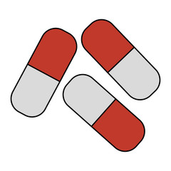 capsules medicine isolated icon vector illustration design