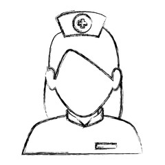 woman nurse avatar character vector illustration design