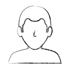 young man shirtless avatar character vector illustration design