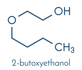2-Butoxyethanol solvent and surfactant molecule. Skeletal formula.