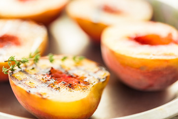 Grilled peaches
