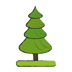 Fototapeta premium Colorful tree doodle over white background vector illustration