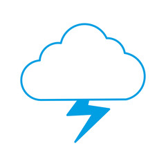 cloud and thunder icon