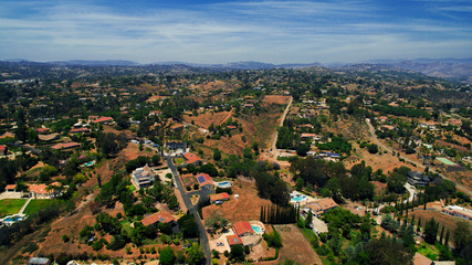 Fototapeta na wymiar Overview of rural neighborhood