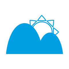 mountains and sun icon