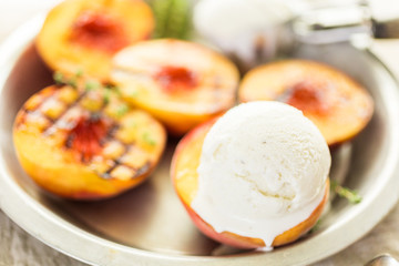 Grilled peaches
