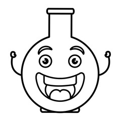 tube test kawaii character vector illustration design