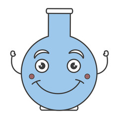 tube test kawaii character vector illustration design