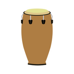 conga drum musical instrument icon image vector illustration design 