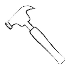 hammer tool isolated icon vector illustration design
