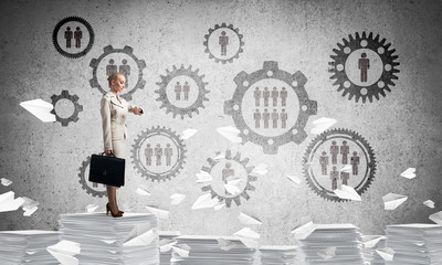 Successful confident business woman in suit.