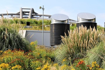 An Image of green Roof on a building