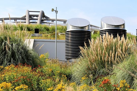 An Image of green Roof on a building