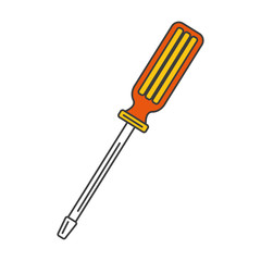 screwdriver tool isolated icon vector illustration design