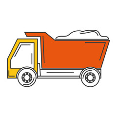 dump truck isolated icon vector illustration design