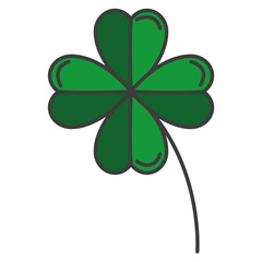 saint patrick clover icon vector illustration design