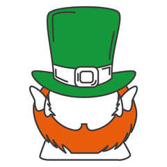 leprechaun avatar character icon vector illustration design