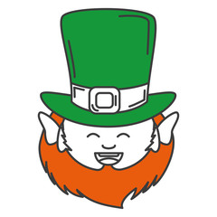 leprechaun avatar character icon vector illustration design