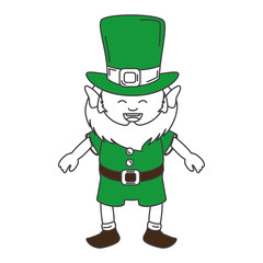 leprechaun avatar character icon vector illustration design