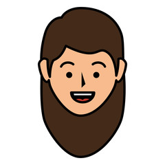 Fototapeta premium beautiful woman head avatar character vector illustration design