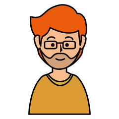 young man avatar character vector illustration design