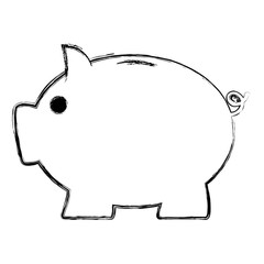piggy savings isolated icon vector illustration design
