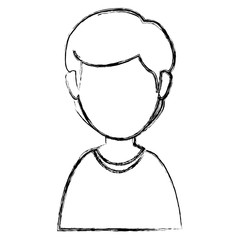 young man avatar character vector illustration design