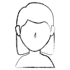 beautiful woman shirtless avatar character vector illustration design