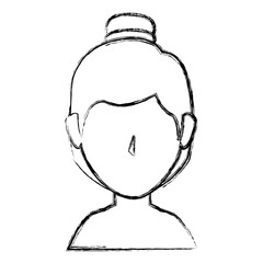 beautiful woman shirtless avatar character vector illustration design