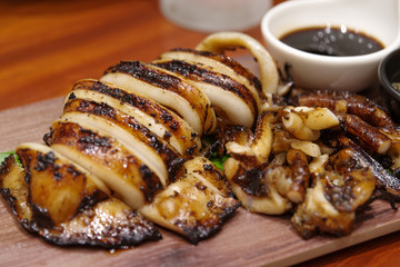 Filipino Food Inihaw na Pusit (Grilled Squid)