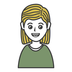 beautiful woman avatar character vector illustration design