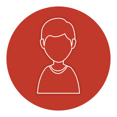 young man avatar character vector illustration design