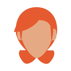 woman with orange hair avatar icon image vector illustration design 