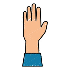 Fototapeta premium hand human isolated icon vector illustration design