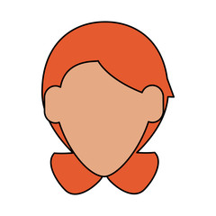 woman with orange hair avatar icon image vector illustration design 
