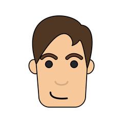 young man with smirk icon image vector illustration design 