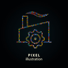 Factory - pixel illustration.
