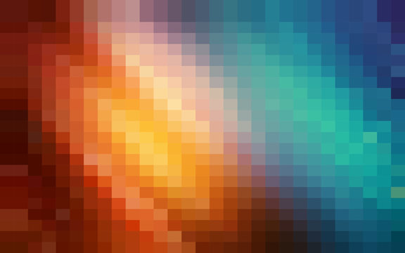 Colored Mosaic Rectangles. Colorful Pixel Squares. Abstract Multicolor Background Pattern. Grunge Texture. Halftone Effect. Vector Illustration