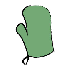 kitchen protective glove on white background vector illustration