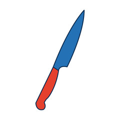 knife tool cooking kitchen icon vector illustration