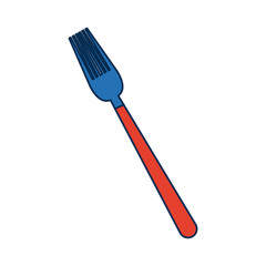 fork cutlery eating utensil kitchen icon vector illustration