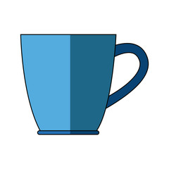 ceramic cup of coffee handle beverage vector illustration